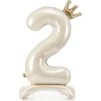 Balon PartyDeco Number 2 84cm Light Cream (FB126S-2-079J)
