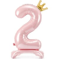 Воздушный шар PartyDeco Number 2 84cm Light Pink (FB126M-2-081J)