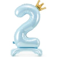 Воздушный шар PartyDeco Number 2 84cm Sky Blue (FB126M-2-011)