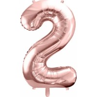 Воздушный шар PartyDeco Number 2 86cm Rose Gold (FB1M-2-019R)