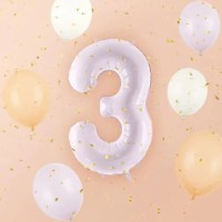 Balon PartyDeco Number 3 72cm Lavender (FB230G-3-014) imaginea #2 — magazin online Desire.md