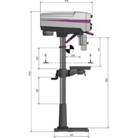 Mașină de găurit cu coloană Optimum DP 26V-T (3020625FSET) imaginea #4 — magazin online Desire.md