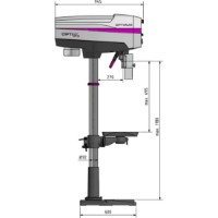 Mașină de găurit cu coloană Optimum DP 33V (3020680) imaginea #7 — magazin online Desire.md
