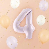Воздушный шар PartyDeco Number 4 72cm Lavender (FB230G-4-014) фото №2 — интернет-магазин Desire.md