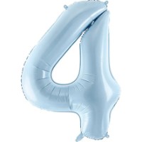 Воздушный шар PartyDeco Number 4 72cm Light Blue (FB230P-4-001J)