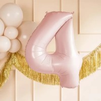 Balon PartyDeco Number 4 72cm Light Pink (FB230P-4-081J) imaginea #2 — magazin online Desire.md