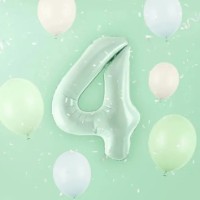 Balon PartyDeco Number 4 72cm Mint (FB230G-4-012) imaginea #2 — magazin online Desire.md