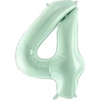 Воздушный шар PartyDeco Number 4 72cm Mint (FB230G-4-012)