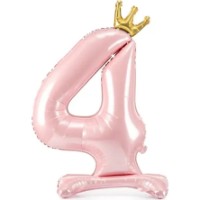 Воздушный шар PartyDeco Number 4 84cm Light Pink (FB126M-4-081J)