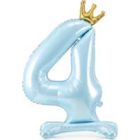 Воздушный шар PartyDeco Number 4 84cm Sky Blue (FB126M-4-011)