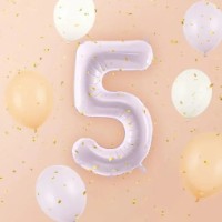 Balon PartyDeco Number 5 72cm Lavender (FB230G-5-014) imaginea #2 — magazin online Desire.md