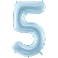 Воздушный шар PartyDeco Number 5 72cm Light Blue (FB230P-5-001J)