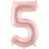 Воздушный шар PartyDeco Number 5 72cm Light Pink (FB230P-5-081J)