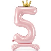 Balon PartyDeco Number 5 84cm Light Pink (FB126M-5-081J)