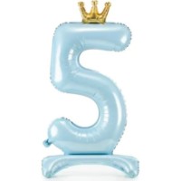 Balon PartyDeco Number 5 84cm Sky Blue (FB126M-5-011)