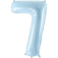 Balon PartyDeco Number 7 72cm Light Blue (FB230P-7-001J)