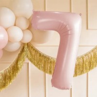 Balon PartyDeco Number 7 72cm Light Pink (FB230P-7-081J) imaginea #2 — magazin online Desire.md