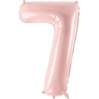 Воздушный шар PartyDeco Number 7 72cm Light Pink (FB230P-7-081J)