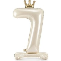Balon PartyDeco Number 7 84cm Light Cream (FB126S-7-079J)