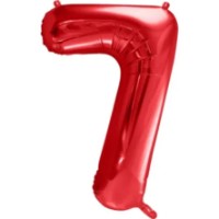 Balon PartyDeco Number 7 86cm Red (FB1M-7-007)
