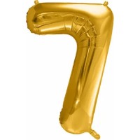 Balon PartyDeco Number 7 Gold 86cm (FB1M-7-019)
