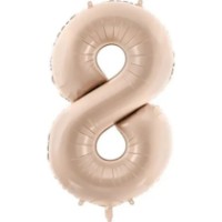 Balon PartyDeco Number 8 72cm Dark Beige (FB230T-8-013C)