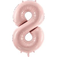 Воздушный шар PartyDeco Number 8 72cm Light Pink (FB230P-8-081J)