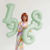 Balon PartyDeco Number 8 72cm Mint (FB230G-8-012) imaginea #2 — magazin online Desire.md