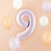 Balon PartyDeco Number 9 72cm Lavender (FB230G-9-014) imaginea #2 — magazin online Desire.md