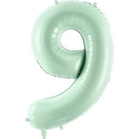 Воздушный шар PartyDeco Number 9 72cm Mint (FB230G-9-012)