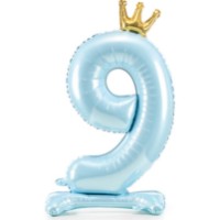 Воздушный шар PartyDeco Number 9 84cm Sky Blue (FB126M-9-011)