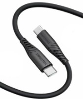 Cablu USB Swissten Soft Silicone USB-C to USB-C 60W 1.5m Black