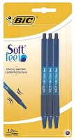 Set de pixuri Bic Soft Feel Clic Grip 3pcs Blue(52796)