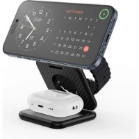 Зарядное устройство WiWU Mag Go 3 in 1 Black (Wi-W035) фото №2 — интернет-магазин Desire.md