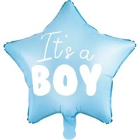 Balon PartyDeco Star It's a Boy 48cm Light Blue (FB22P-001J)