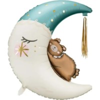 Воздушный шар PartyDeco Teddy Bear On The Moon 80 x98cm (FB196-001J)