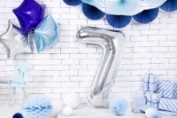 Balon PartyDeco Number 7 86cm Silver (FB1M-7-018) imaginea #2 — magazin online Desire.md