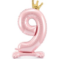 Воздушный шар PartyDeco Number 9 84cm Light Pink (FB126M-9-081J)