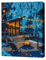 Tablou pe numere Brushme Вечер в свете гирлянд 40x50cm (BS54486)