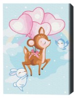 Tablou pe numere Brushme Друзья олененка 30x40cm (KBS0097FC)