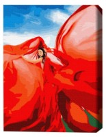 Tablou pe numere Brushme Женщина в красном 40x50cm (PGX37565FC)