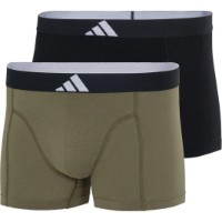 Мужские трусы Adidas Active Flex Cotton Body Trunk 2Pk Olive Strata/Black, s.S