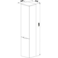 Шкаф для ванной Martat Irmak Grey (11861) фото №2 — интернет-магазин Desire.md