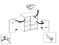 Comodă Fadome CANADA CY 24 Alb/ Negru imaginea #2 — magazin online Desire.md