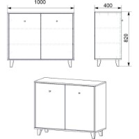 Comodă Компанит 20 (1000 ) Ателье светлый imaginea #2 — magazin online Desire.md