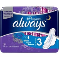 Absorbante Always Platinum Ultra Night 6pcs