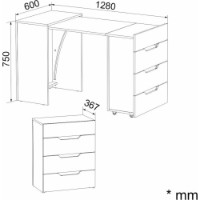 Masa de birou ML-Mobila 2 600 NEW Серый камень imaginea #3 — magazin online Desire.md