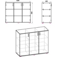 Тумба ML-Mobila 3Д 1204  Ателье светлый фото №2 — интернет-магазин Desire.md