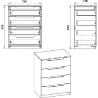 Comodă ML-Mobila Комплект ( 704 ) Ателье светлый imaginea #2 — magazin online Desire.md