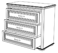 Комод ML-Mobila Марсель 2 №06  Белый/Дуб полярный фото №3 — интернет-магазин Desire.md